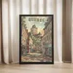 Quebec Vintage Old Quebec Framed Poster UnitedWorldMemories