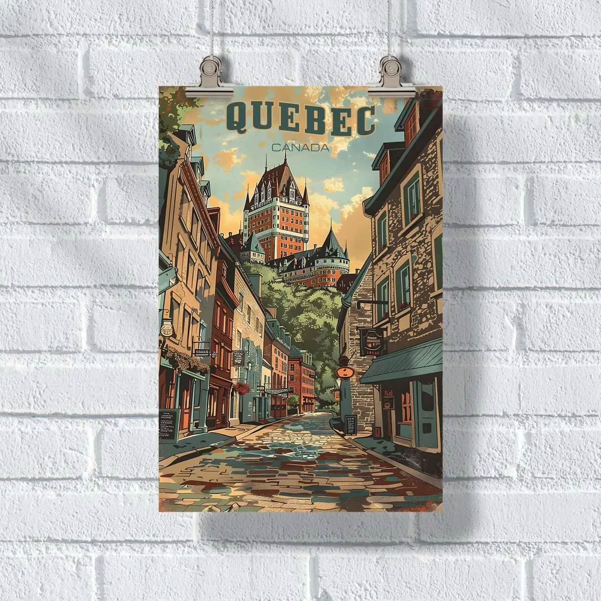 Quebec Vintage Old Quebecposter UnitedWorldMemories