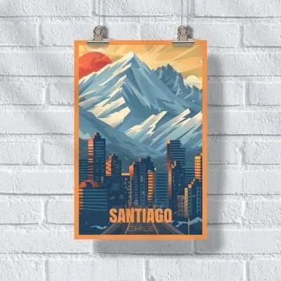 Santiago Andean Majesty Poster UnitedWorldMemories