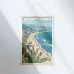 Santiago Coastal Escape Hanger Poster UnitedWorldMemories