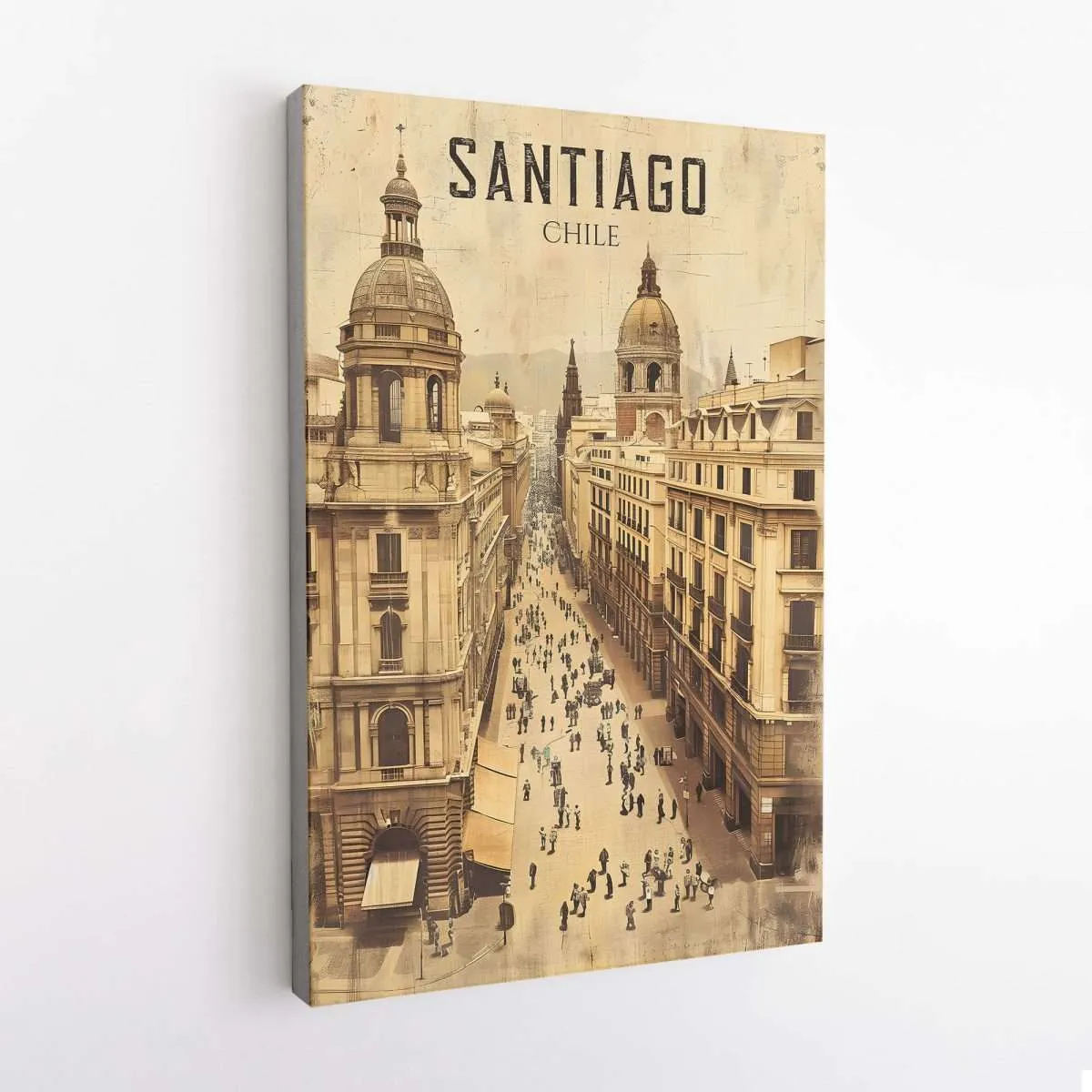 Santiago Old World Plaza De Armas Canvas UnitedWorldMemories