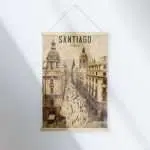 Santiago Old World Plaza De Armas Hanger Poster UnitedWorldMemories