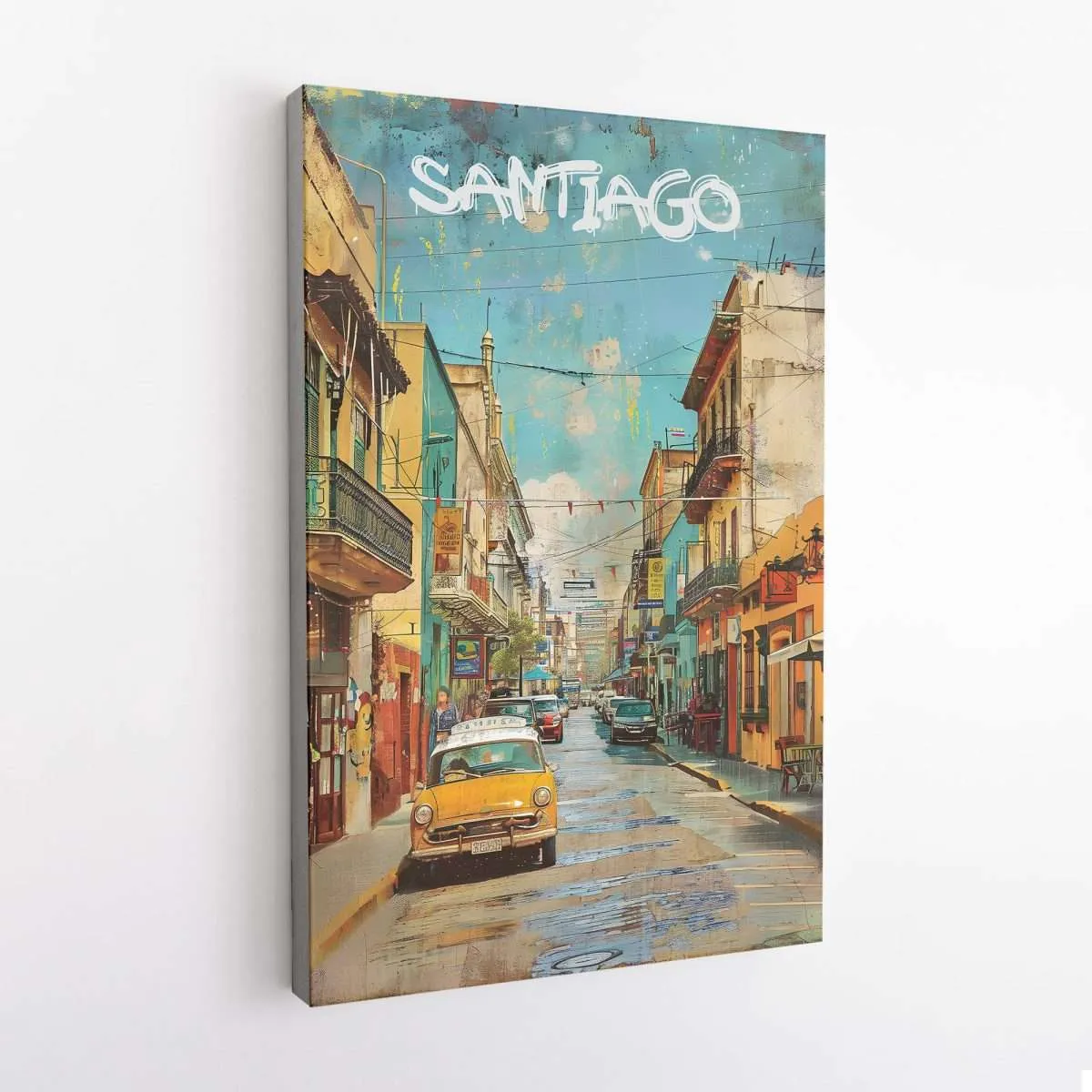 Santiago Retro Barrio Bellavista Canvas UnitedWorldMemories