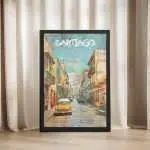 Santiago Retro Barrio Bellavista Framed Poster UnitedWorldMemories