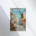 Santiago Retro Barrio Bellavista Hanger Poster UnitedWorldMemories