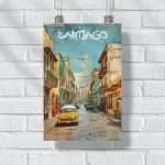 Santiago Retro Barrio Bellavista Poster UnitedWorldMemories