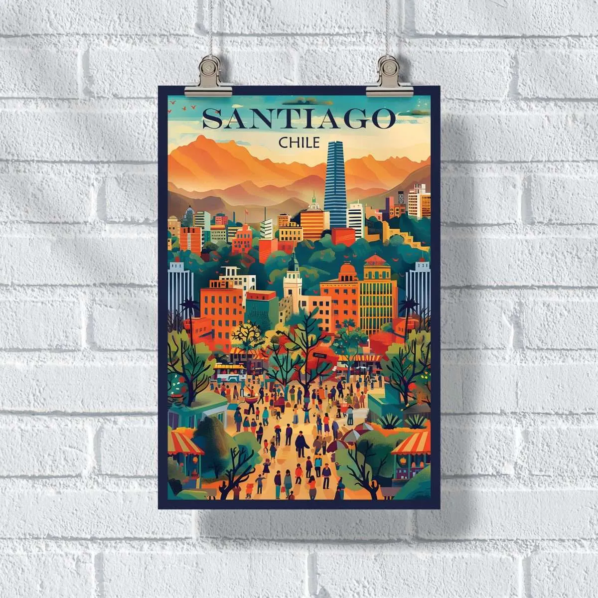 Santiago Urban Oasis Poster UnitedWorldMemories