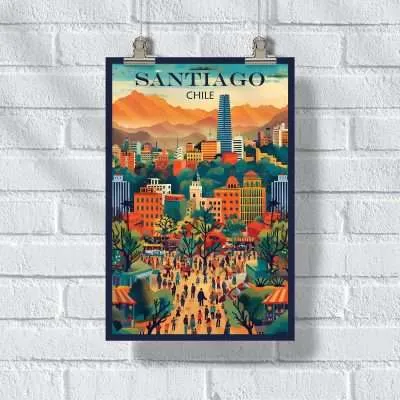 Santiago Urban Oasis Poster UnitedWorldMemories