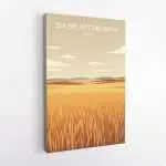 Saskatchewan Minimalist Wheat Fields Canvas UnitedWorldMemories