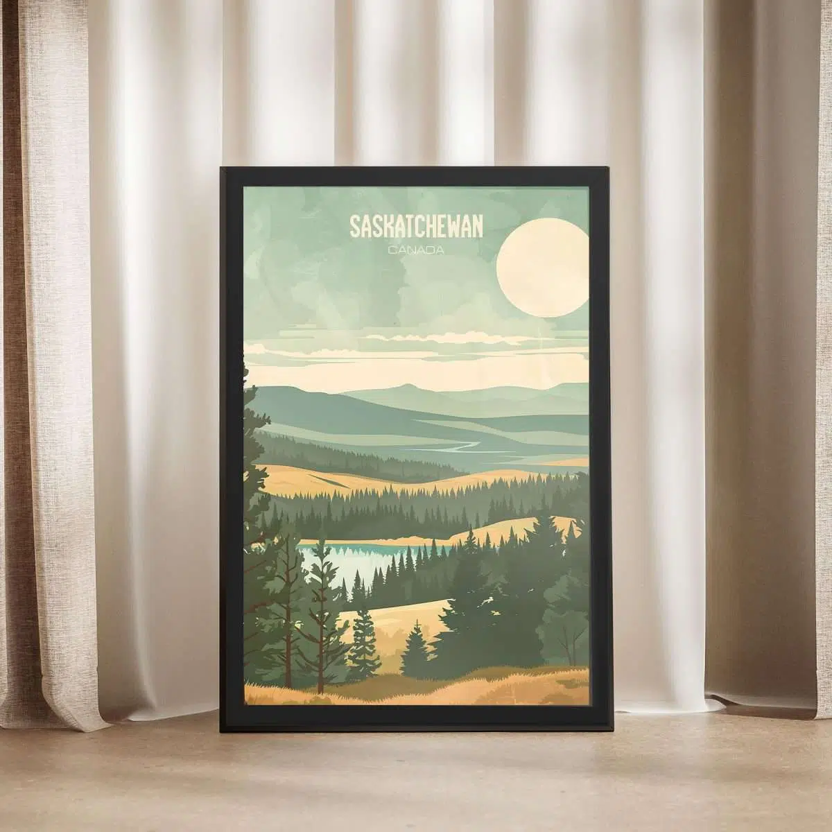 Saskatchewan Retro Cypress Hills Framed Poster UnitedWorldMemories