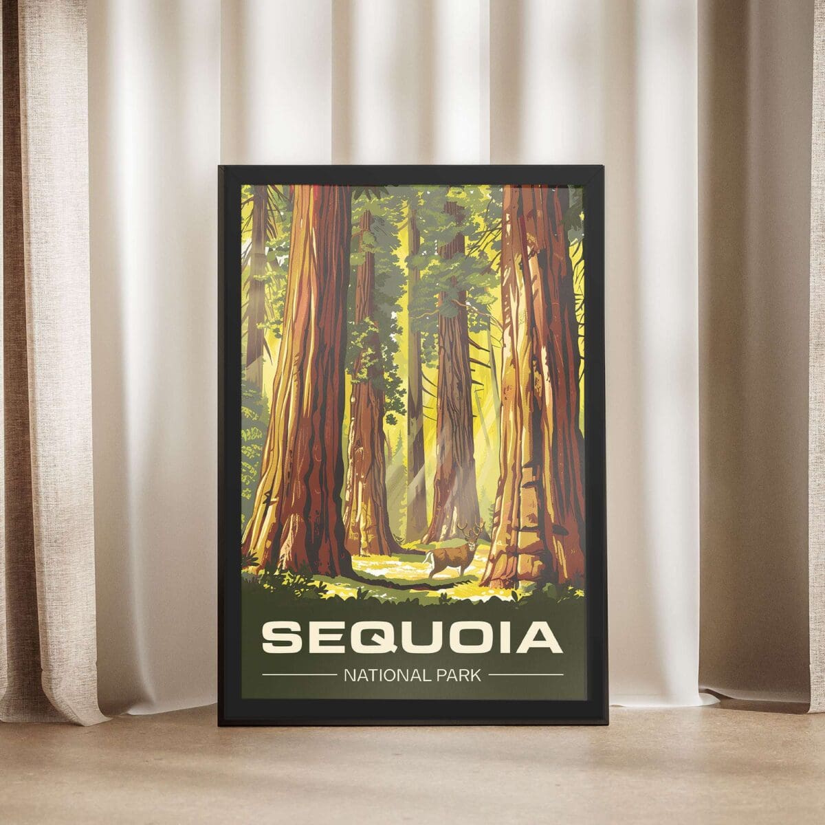 Sequoia National Park Giant Guardian Framed Poster UnitedWorldMemories