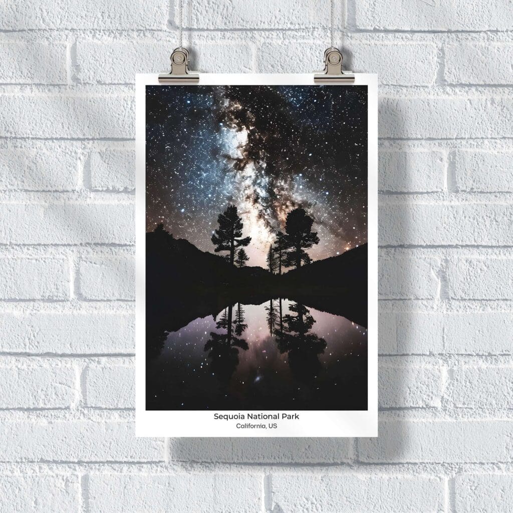 Sequoia National Park Starlit Sanctuary Poster UnitedWorldMemories