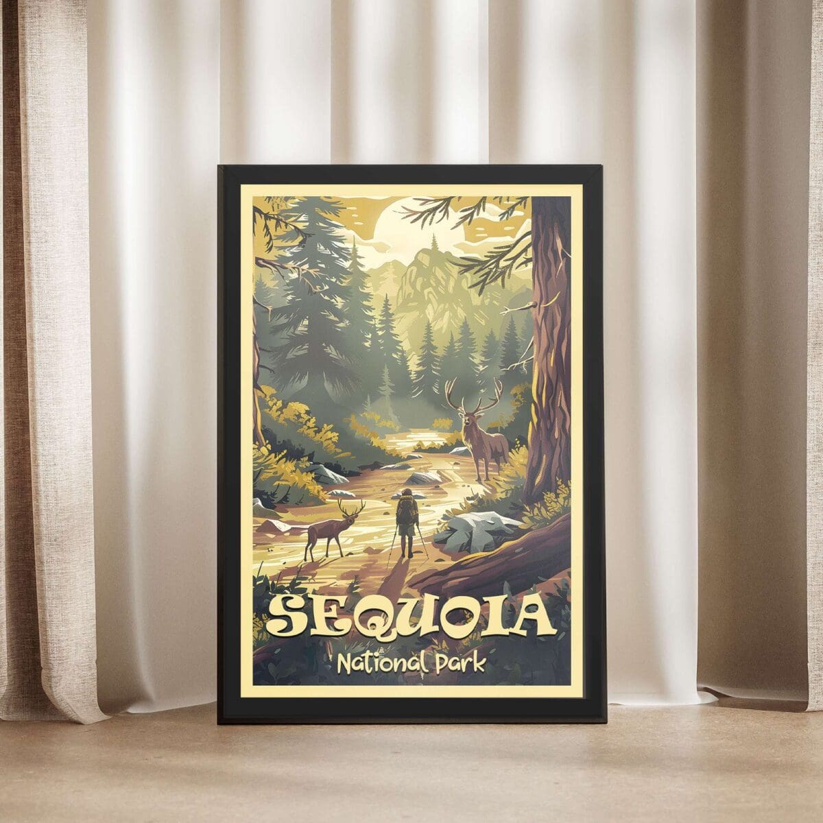 Sequoia National Park Wilderness Wanderlust Framed Poster UnitedWorldMemories