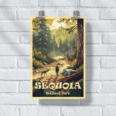 Sequoia National Park Wilderness Wanderlust Poster UnitedWorldMemories