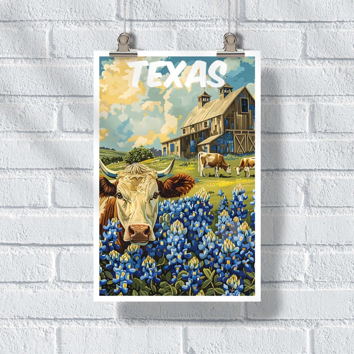 Texas Bluebonnets Poster UnitedWorldMemories