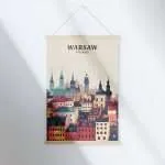 Warsaw Minimalist Old Town Hanger Poster UnitedWorldMemories