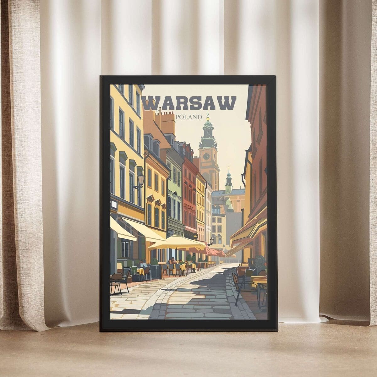 Warsaw Old Town Charm Framed Poster UnitedWorldMemories