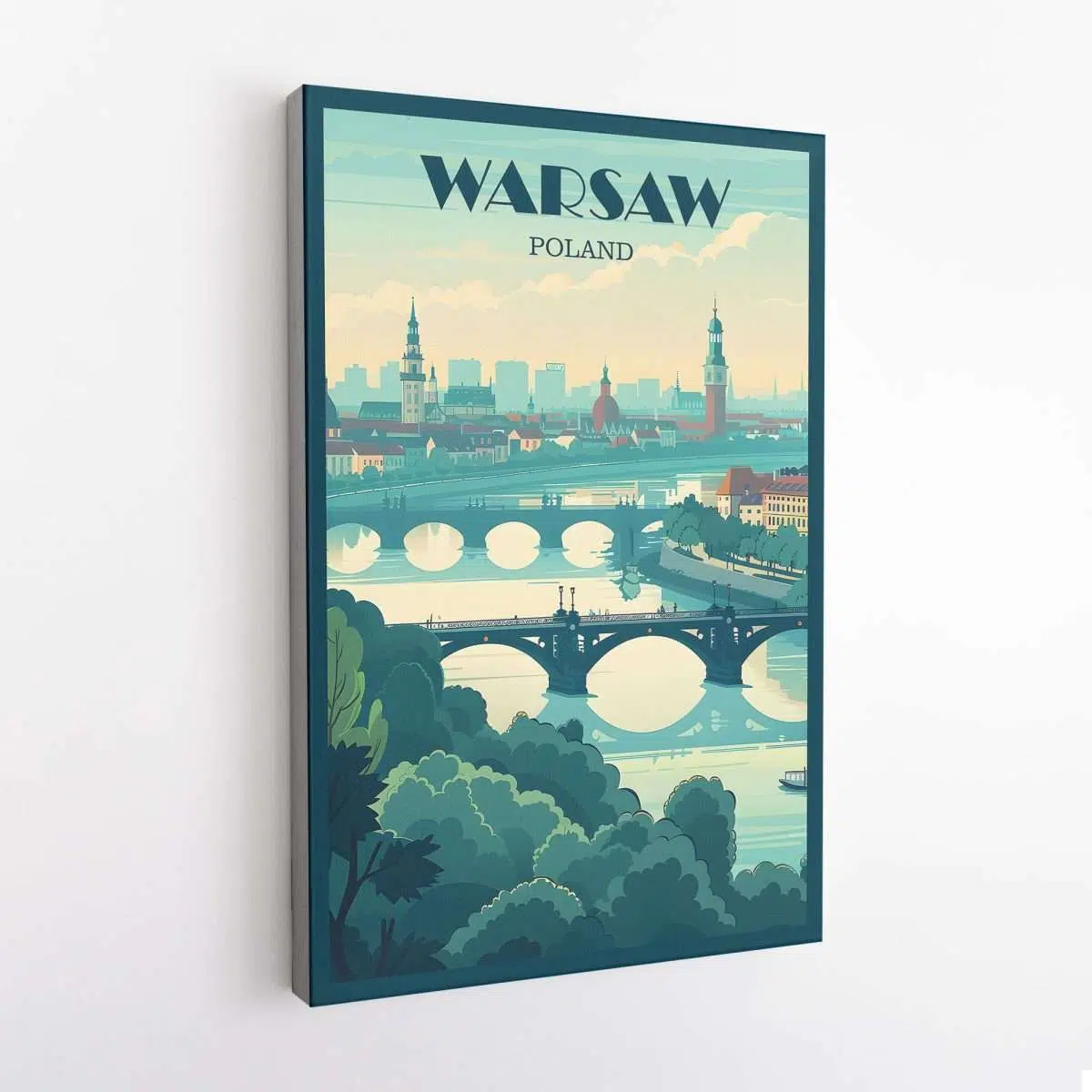 Warsaw Vistula Riverside Canvas UnitedWorldMemories