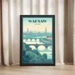 Warsaw Vistula Riverside Framed Poster UnitedWorldMemories