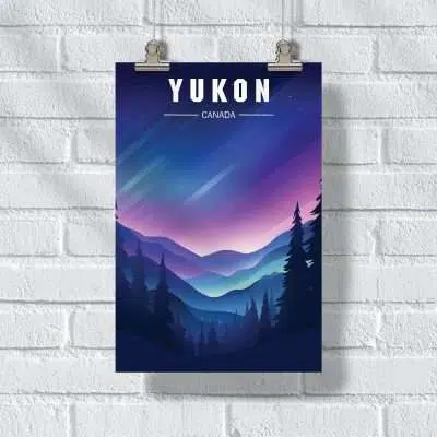 Yukon Northern Lights Poster UnitedWorldMemories