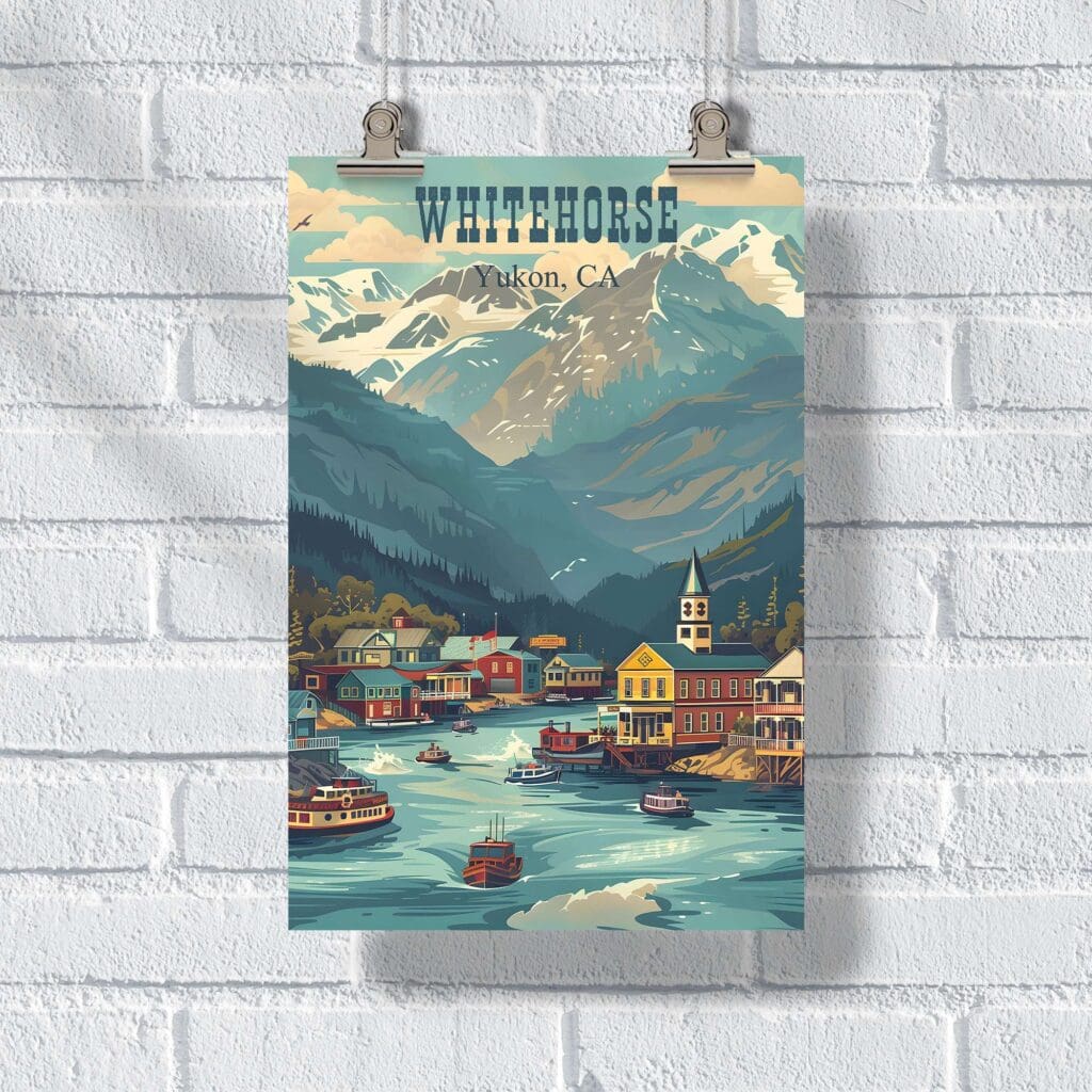 Yukon Retro Whitehorse Poster UnitedWorldMemories