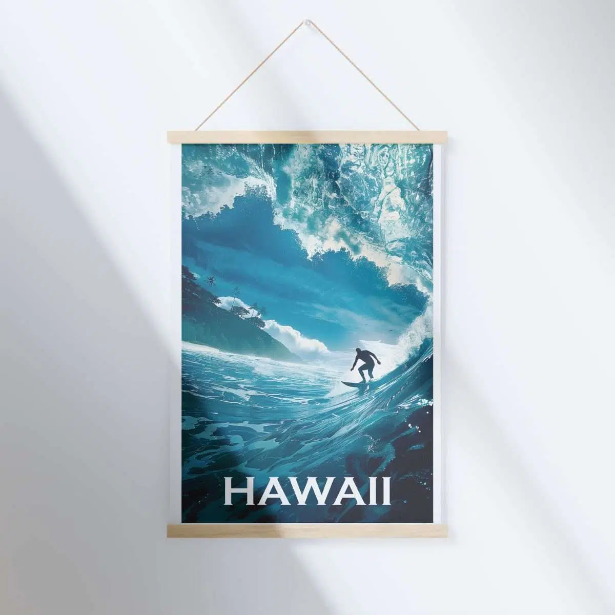 Hawaii Surfing Paradise Hanger Poster UnitedWorldMemories