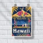 Hawaii Tiki Tropics Poster UnitedWorldMemories