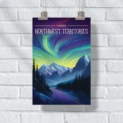 Poster Northwest Territories Aurora Borealis UnitedWorldMemories