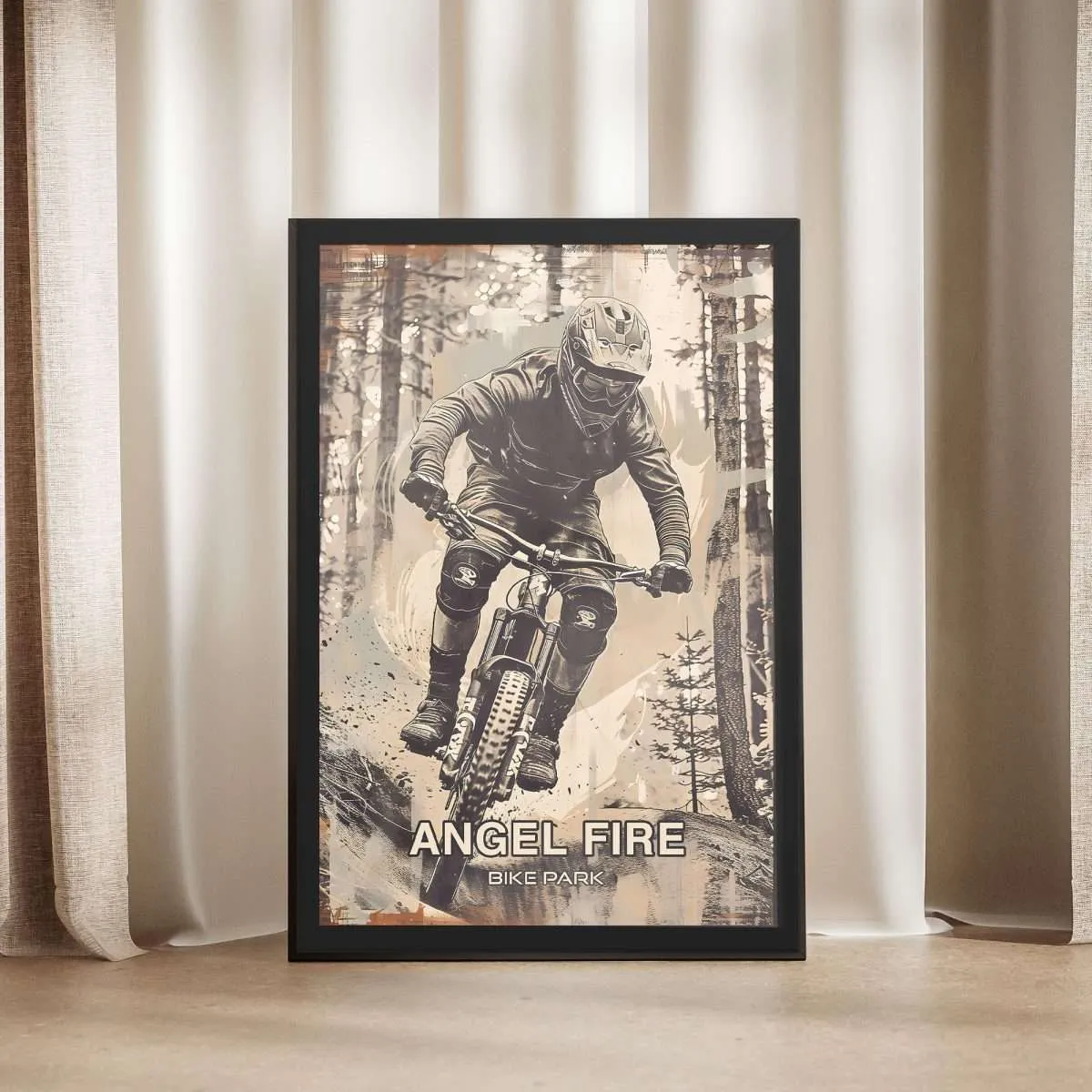 Angel Fire Bike Park Extreme Thrills Framed Poster UnitedWorldMemories