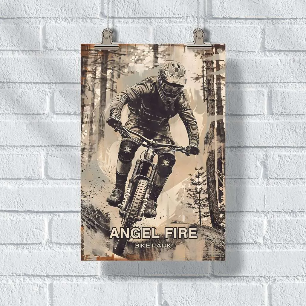 Angel Fire Bike Park Extreme Thrills Poster UnitedWorldMemories