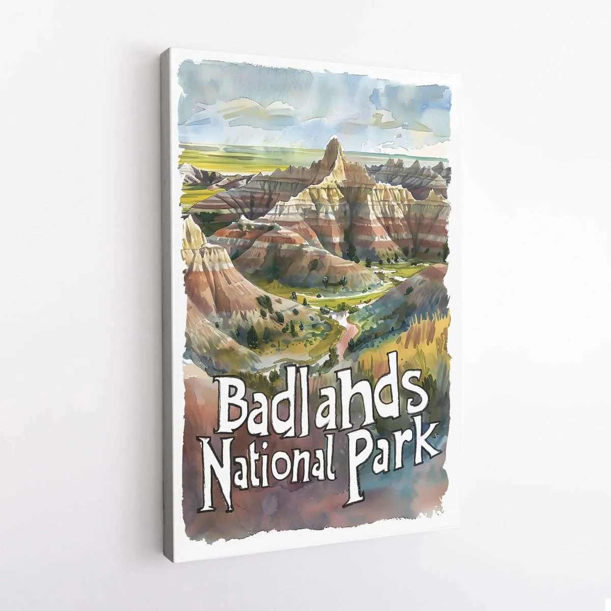 Badlands National Park Ancient Erosion Canvas UnitedWorldMemories