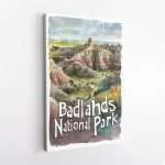 Badlands National Park Ancient Erosion Canvas UnitedWorldMemories