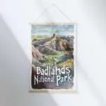 Badlands National Park Ancient Erosion Hanger Poster UnitedWorldMemories