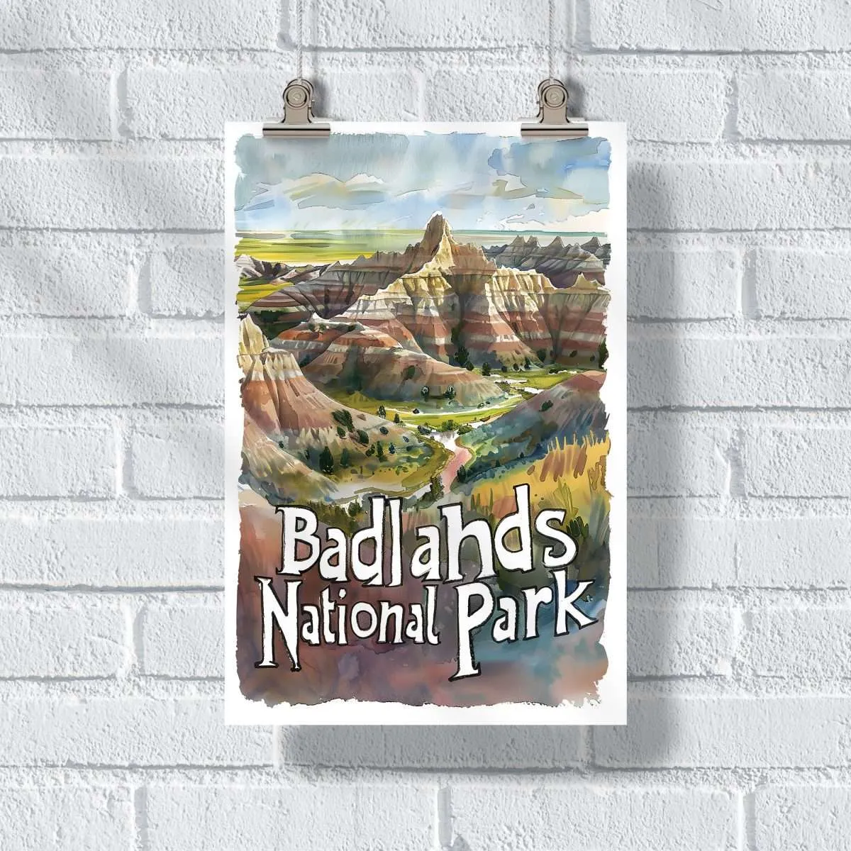 Badlands National Park Ancient Erosion Poster UnitedWorldMemories