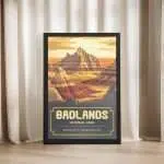 Badlands National Park Prairie Skies Framed Poster UnitedWorldMemories