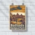 Badlands National Park Rugged Horizons Poster UnitedWorldMemories