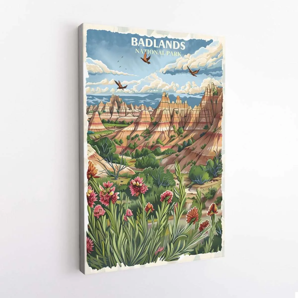 Badlands National Park Timeless Landscape Canvas UnitedWorldMemories