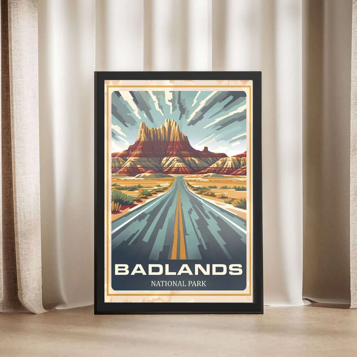 Badlands National Park Wild Beauty Framed Poster UnitedWorldMemories