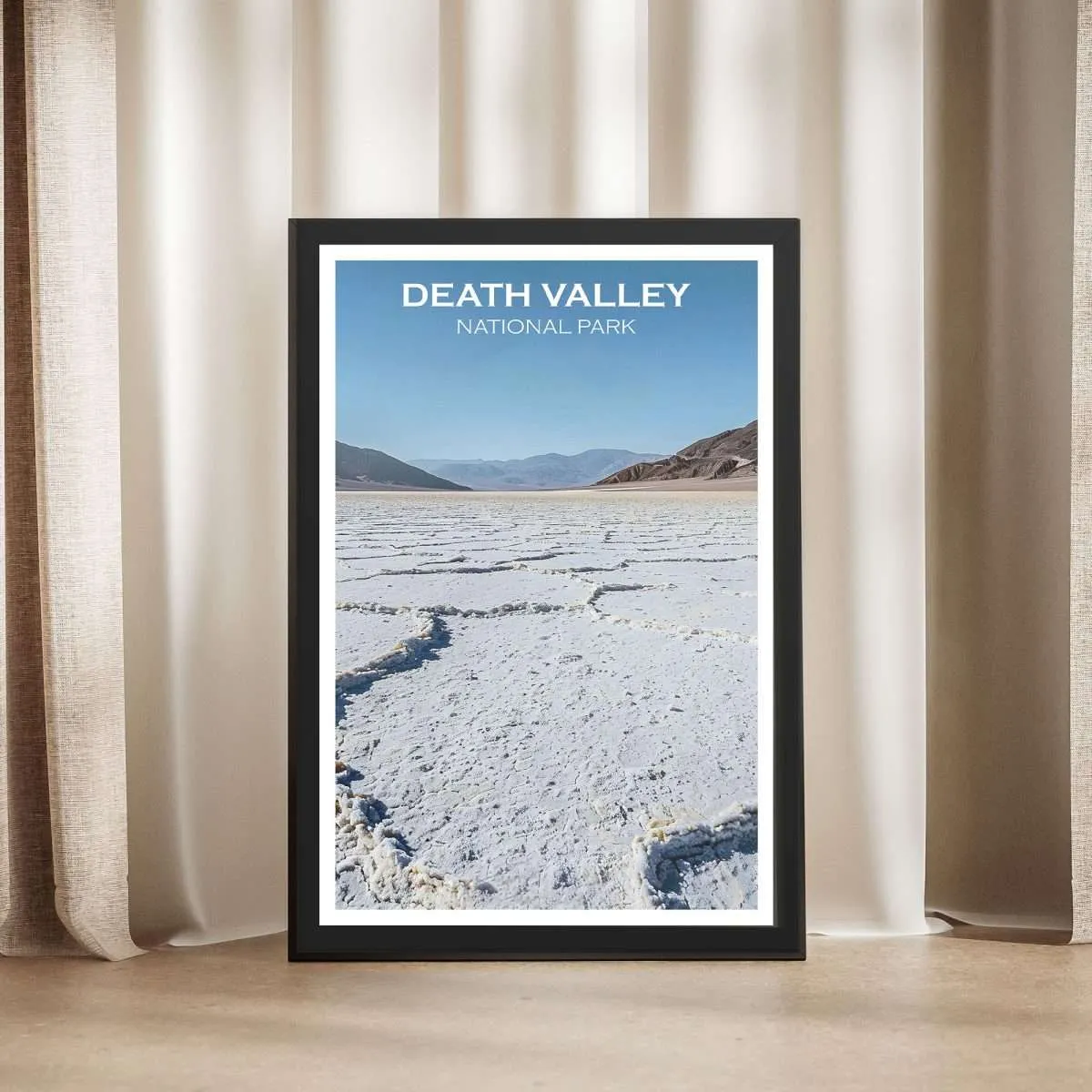 Death Valley National Park Badwater Basin Brilliance Framed Poster UnitedWorldMemories