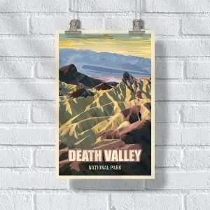 Death Valley National Park Zabriskie Point Zenith Poster UnitedWorldMemories