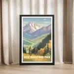 Deer Valley Bike Park Mountain Majesty Framed Poster UnitedWorldMemories