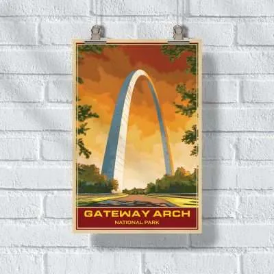 Gateway Arch National Park Majestic Arch Poster UnitedWorldMemories