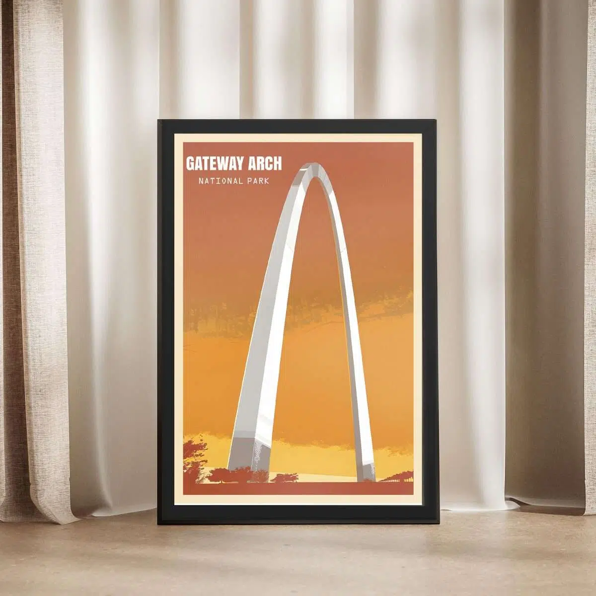 Gateway Arch National Park St. Louis Splendor Framed Poster UnitedWorldMemories