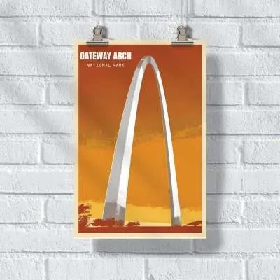 Gateway Arch National Park St. Louis Splendor Poster UnitedWorldMemories