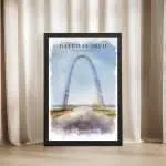 Gateway Arch National Park Timeless Elegance Framed Poster UnitedWorldMemories