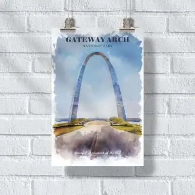 Gateway Arch National Park Timeless Elegance Poster UnitedWorldMemories