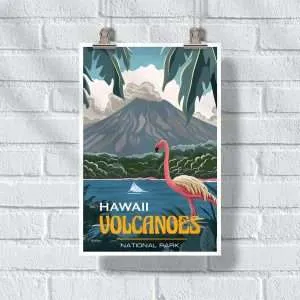 Hawaiʻi Volcanoes National Park Volcanic Elegance Poster UnitedWorldMemories