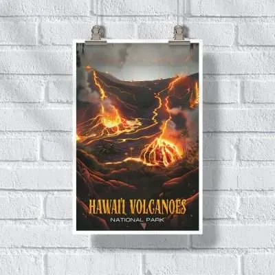 Hawaiʻi Volcanoes National Park Volcano Dream Poster UnitedWorldMemories