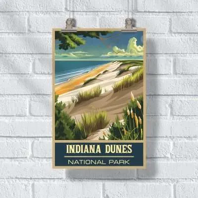 Indiana Dunes National Park Dunes Majesty Poster UnitedWorldMemories