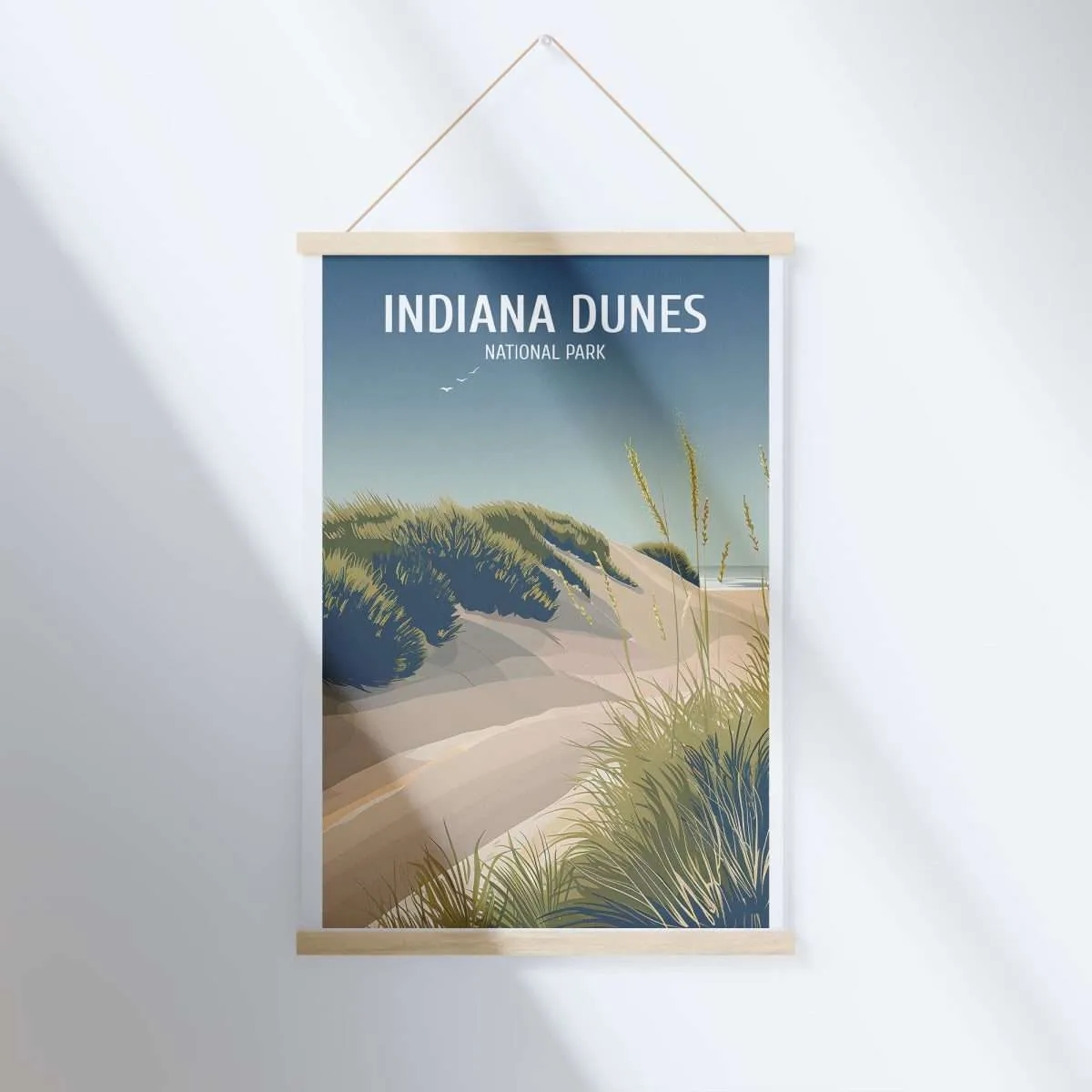 Indiana Dunes National Park Modern Wanderlust Hanger Poster UnitedWorldMemories